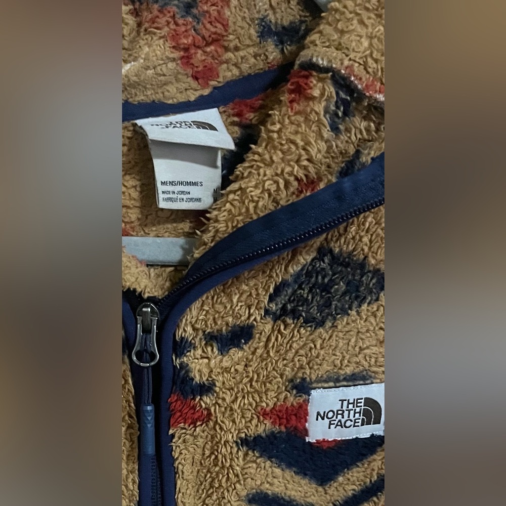 The North Face Aztec Western Sherpa Quarter Zip Hoodie Sweater Medium - Picture 3 of 3